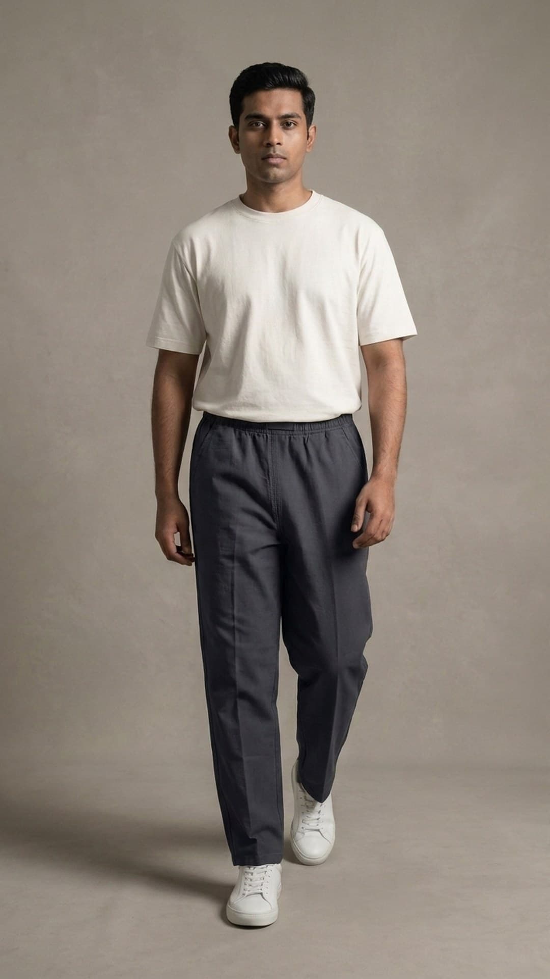 Men's navy charcoal organic cotton trouser — The Everyday Trouser, Pakistan