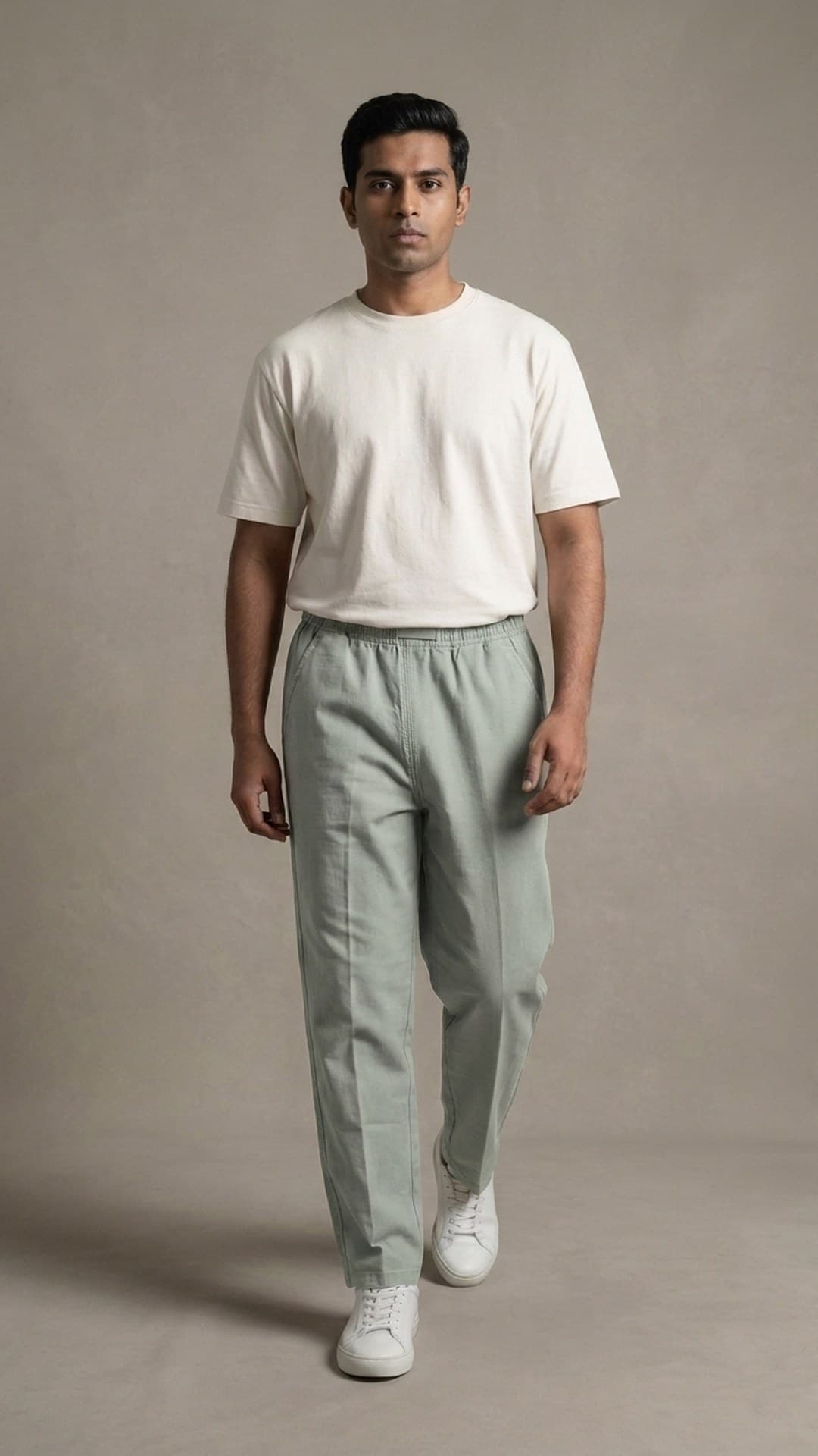 Men's sage mist organic cotton trouser — The Everyday Trouser, Pakistan