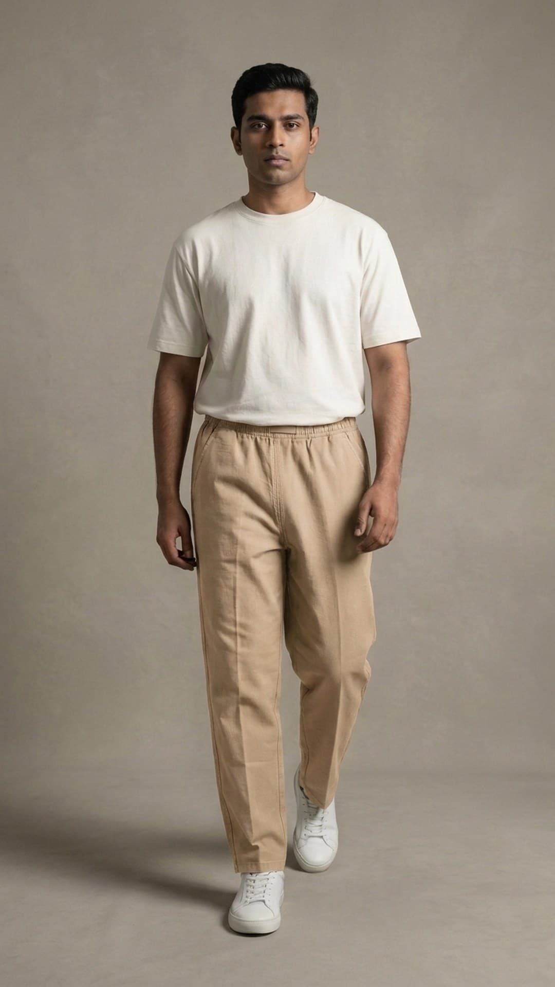 Men's sand organic cotton trouser — The Everyday Trouser, Pakistan